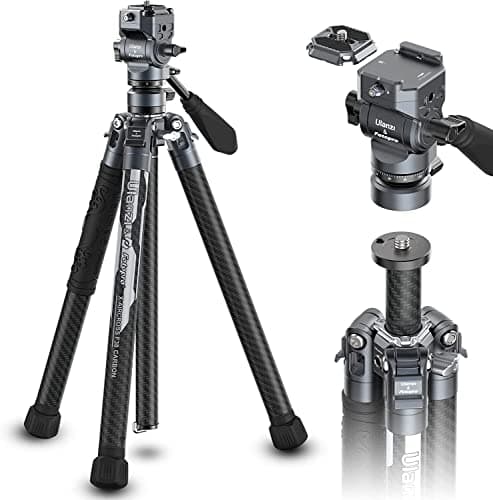 ULANZI F38 Carbon Fiber Video Travel Tripod